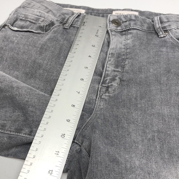 PREMIUM TRIBAL GRAY AUDREY MID-RISE STRAIGHT JEANS 12/31x29 ⭐️ - Picture 10 of 14